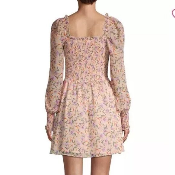 Allison New York Smocked Bodice Floral Print Dress S/P - Picture 3 of 16